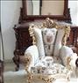 صندلی راحتی  ، مبلمان استیل سلطنتی ورق طلا