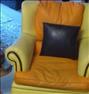 صندلی راحتی  ، میل 7 نفره چرمی , زرد و نارنجی