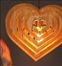 لوستر چوبی طرح قلب (3 بعدی)
