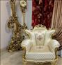 صندلی راحتی  ، مبلمان استیل ورق طلا(منبت ظریف)